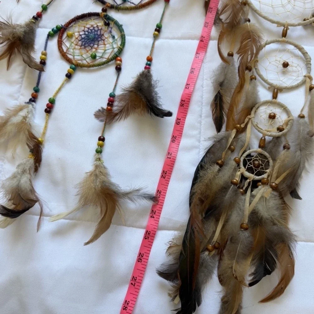 Lot of 14 Dream Catchers Boho‎ Wall Hanging Handmade Feather Macrame Mixed Sizes
